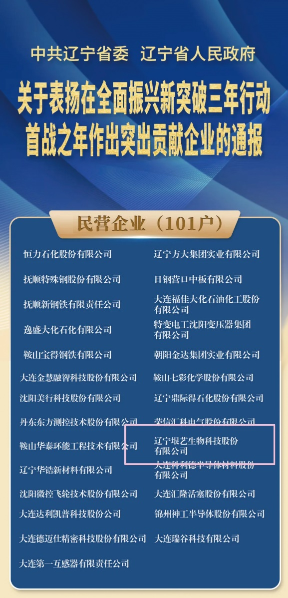 遼寧省企業(yè)大會(huì)隆重召開，垠藝生物受邀參會(huì)并榮獲表彰(圖1)